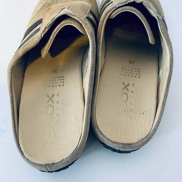 Geox Tan Comfort Suede Slip On Leather Loafer Shoes Size 36 - Picture 4 of 9